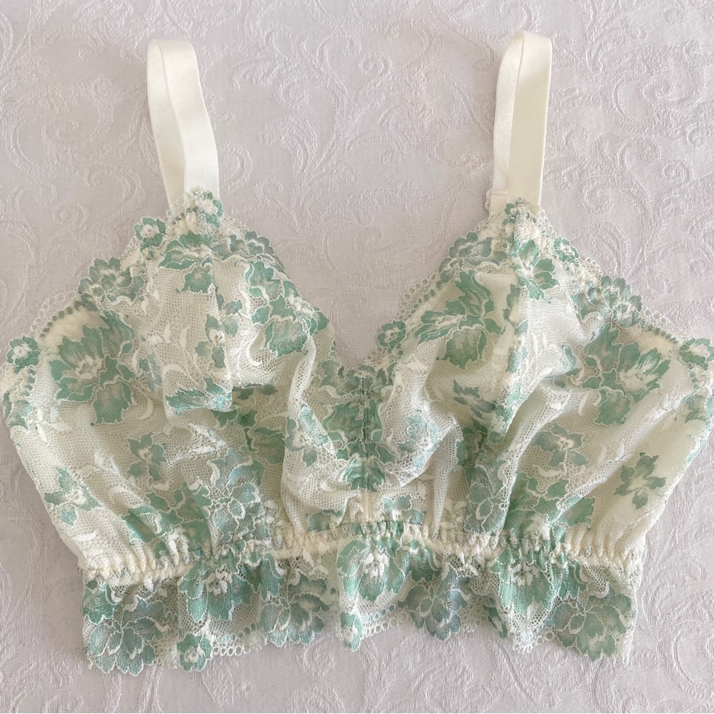 Cosabella white blue lace bra